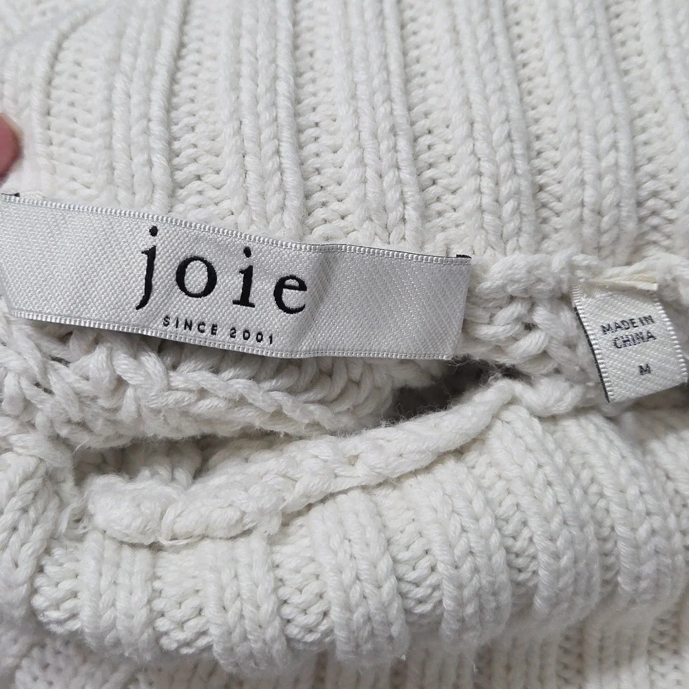 JOIE EMERA TURTLENECK OVERSIZED LONG CABLE KNIT SWEATER MINI DRESS MEDIUM